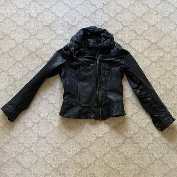 All Saints Belvedere Leather Jacket - Picture 5 of 11